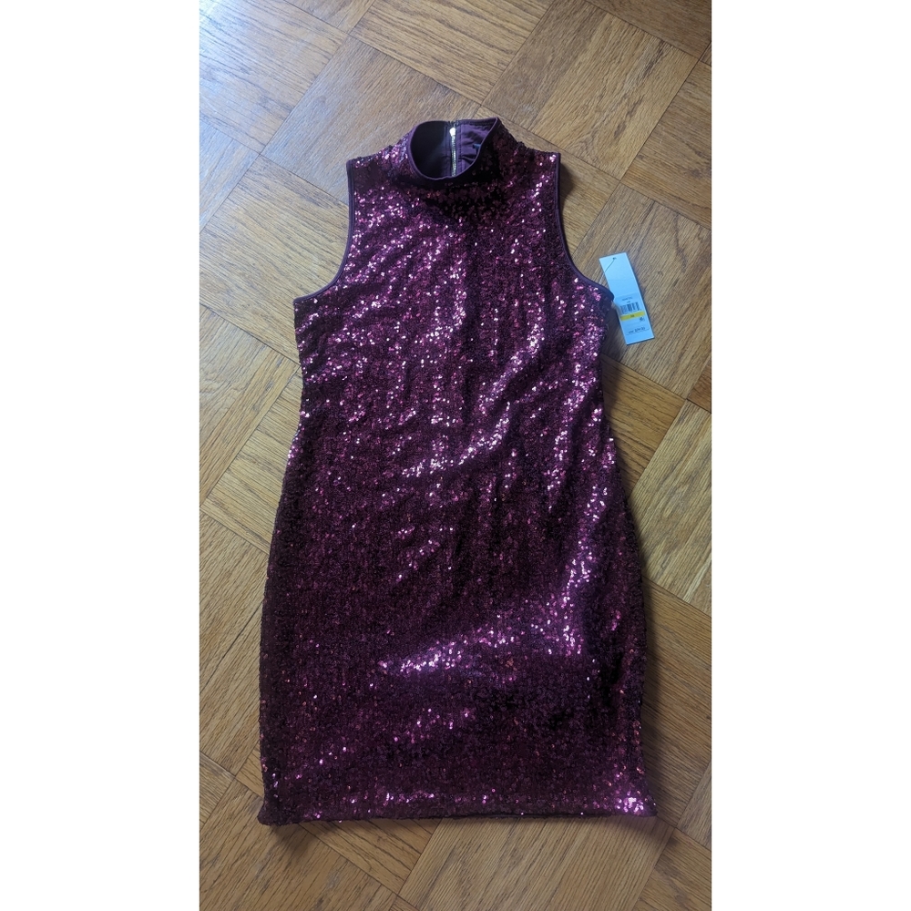 Kensie Sequin red dress